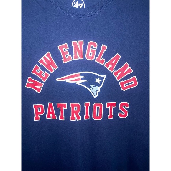 '47 Brand Mens Small New England Patriots Navy Blue T-Shirt Mens Small - Picture 3 of 4